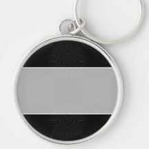 Stylish, black spirals design. keychains