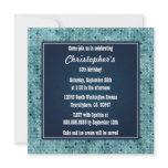 Stylish blue polka dots boys birthday invitation
