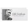 STYLISH & BOLD GIFT CERTIFICATE RACK CARD DESIGN