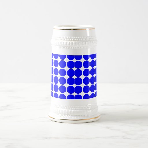 Stylish Chic Girly Blue Polka Dots for Her Coffee Mug
