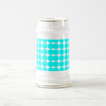 Stylish Chic Girly Cyan Polka Dots for Her Coffee Mug