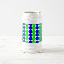 Stylish Chic Lime & Blue Polka Dots for Her Mug
