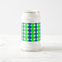 Stylish Chic Lime & Sapphire Polka Dots for Her Mug