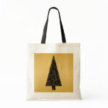 Stylish Christmas Tree. Black and Gold. Bags