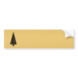 Stylish Christmas Tree. Black and Gold. Custom bumper stickers
