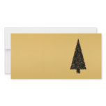 Stylish Christmas Tree. Black and Gold. Custom photo cards