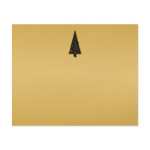 Stylish Christmas Tree. Black and Gold. Flyer Design
