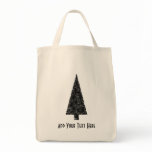 Stylish Christmas Tree. Black and White. Custom bags