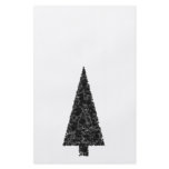 Stylish Christmas Tree. Black and White. Custom flyers