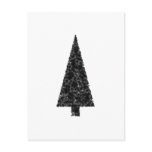 Stylish Christmas Tree. Black and White. Custom postcards