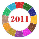 Stylish Circular 2011 Calendar stickers