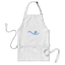Stylish Cycling Themed Design in Blue. Apron