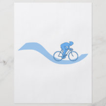 Stylish Cycling Themed Design in Blue. Custom Flyer
