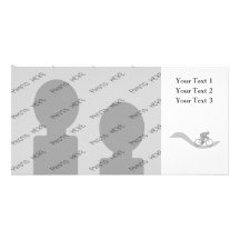 Stylish Cycling Themed Design in Gray. Photo Card Template