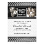 Stylish Damask Modern Save Date Announcements