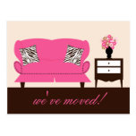 Stylish Decor Moving Announcement Postcard