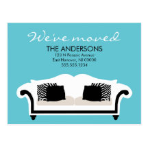 Stylish Decor Moving Announcements Post Card