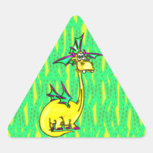 Stylish Dragon Triangle Stickers