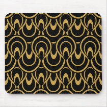 Stylish & Elegant Abstract Retro Art Deco Pattern Mouse Pad