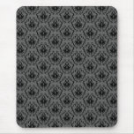 Stylish elegant pattern. Black and Grey Damask. mousepads