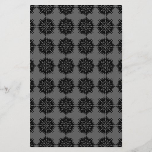 Stylish elegant pattern. Black and Grey. Full Colour Flyer