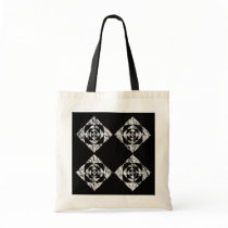Stylish Floral Design. Grey, Black, White. Bags