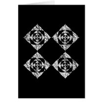 Stylish Floral Design. Grey, Black, White. Greeting Card