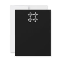 Stylish Floral Design. Grey, Black, White. Personalised Invite