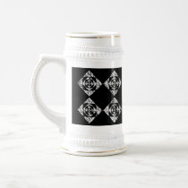 Stylish Floral Design. Grey, Black, White. Mugs
