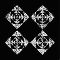 Stylish Floral Design. Grey, Black, White. Acrylic Cut Outs