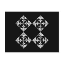 Stylish Floral Design. Grey, Black, White. Post Cards
