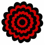 Stylish Flower in Black and Dark Red. Photo Cutout