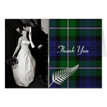 Stylish Forbes Plaid Photo Thank You Card