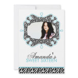 Stylish Frame Sweet Sixteen Invitations