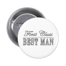 Stylish Fun Best Men Gifts : First Class Best Man Pins
