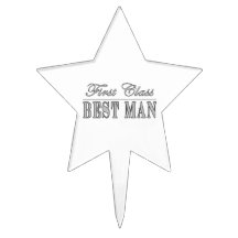 Stylish Fun Best Men Gifts : First Class Best Man Cake Topper