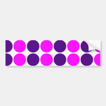 Stylish Gifts for Girls : Pink & Purple Polka Dots Bumper Sticker