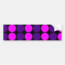 Stylish Gifts for Girls : Pink & Purple Polka Dots Bumper Sticker