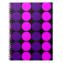 Stylish Gifts for Girls : Pink & Purple Polka Dots Spiral Note Book