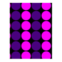 Stylish Gifts for Girls : Pink & Purple Polka Dots Postcard