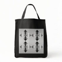Stylish Grey, Black and White Flowers. Bags