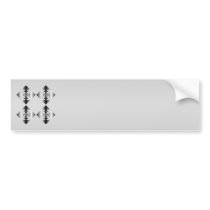 Stylish Grey, Black and White Flowers. Bumper Sticker