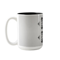 Stylish Grey, Black and White Flowers. Mugs