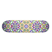 Stylish kaleidoscope abstract pattern skate decks