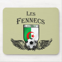 Stylish Les fennecs flag of Algeria badge Mouse Pad
