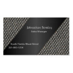 Stylish Metallic Look Black Brushed Aluminum Business Card Template