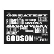 Stylish Modern & Fun Godsons : Greatest Godson Stretched Canvas Print