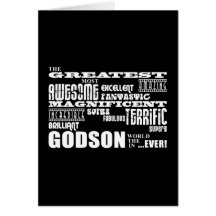 Stylish Modern & Fun Godsons : Greatest Godson Greeting Card