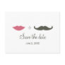 Stylish Moustache and Lips Save the Date Post Cards