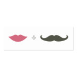 Stylish Moustache and Lips Wedding Website Business Card